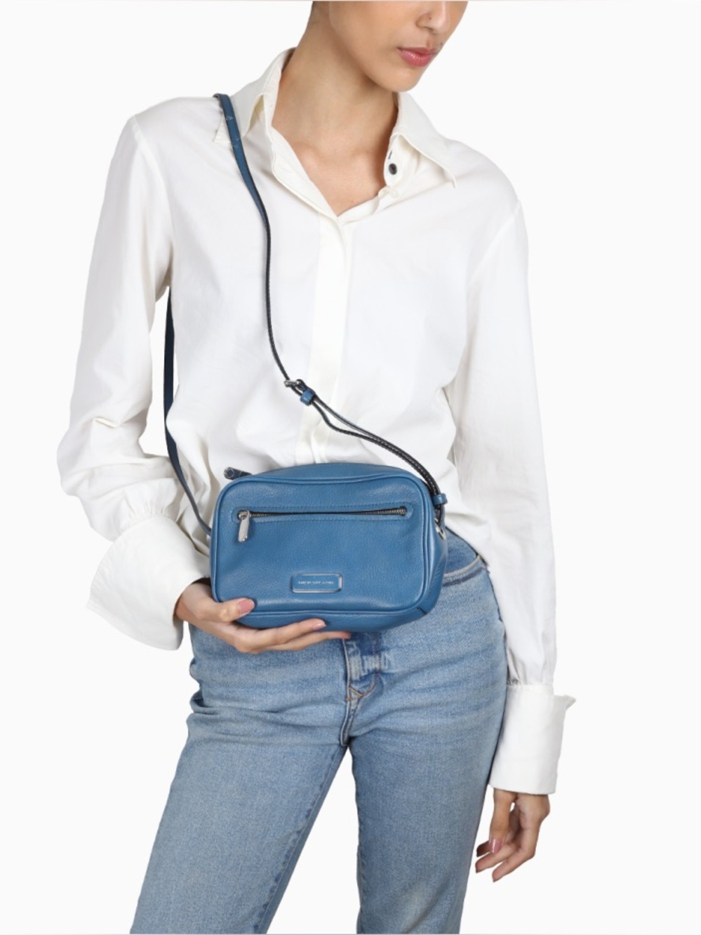 Marc by Marc Jacobs Teal-Blue Pebbled Leather Camera Crossbody